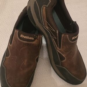 Dunham Men's Cloud Plus Waterproof Slip-On shoes in brown leather 9.5